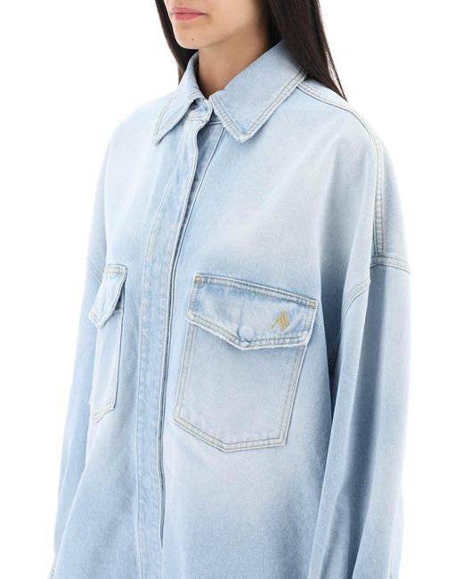 The Attico Blue Oversized Denim Overshirt