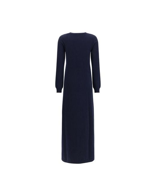 Malo Blue Cashmere Casual Dress