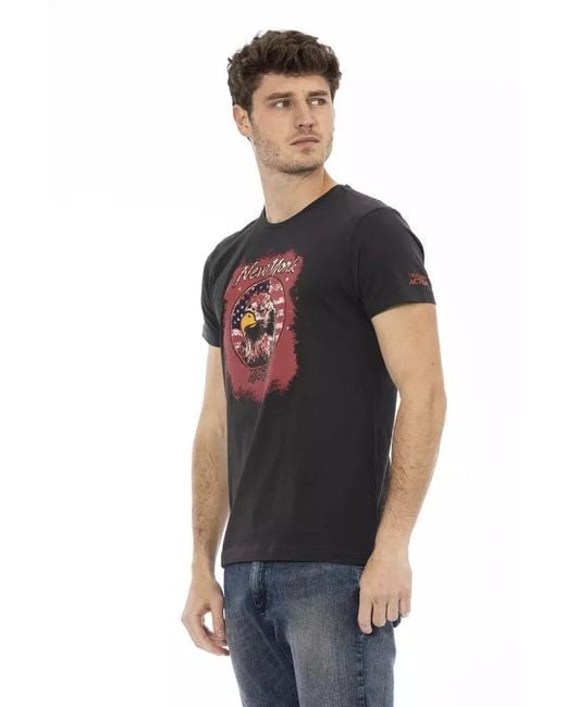 TRUSSARDI ACTION Black Cotton Men T for men