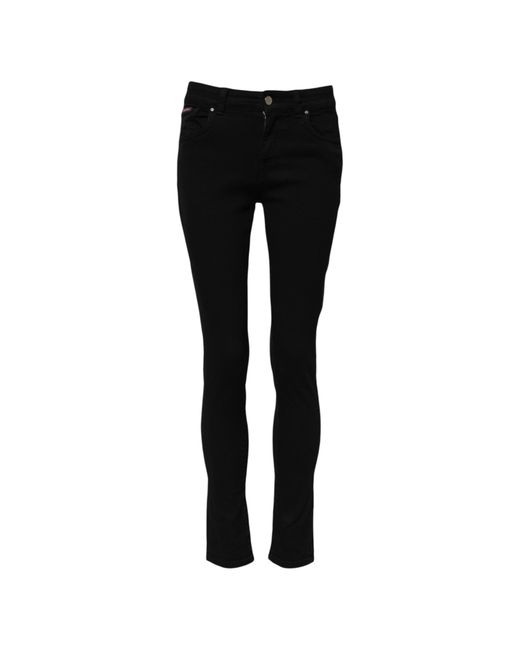 Dolce & Gabbana Black Cotton Skinny Mid Waist Denim Jeans for men