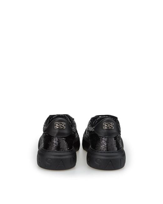 Casadei Black Sequins Off-road Sneakers