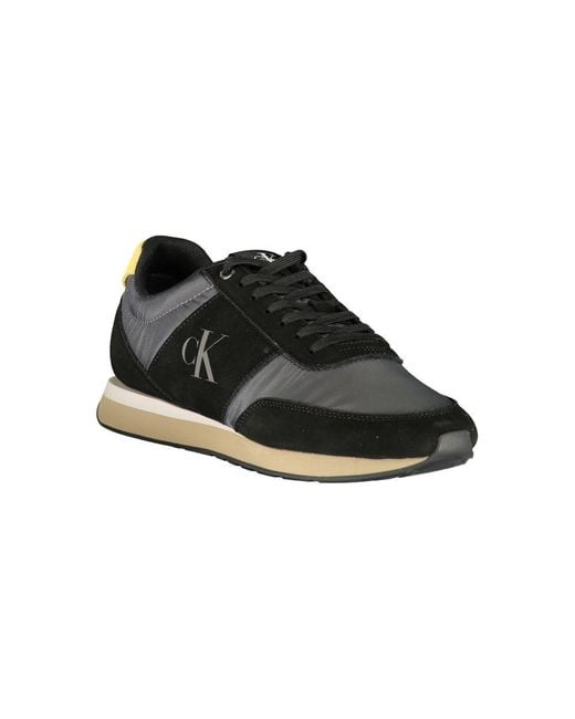 Calvin Klein Black Polyester Men's Sneaker for men