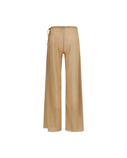 Oseree Natural Gold Polyamide Casual Pants