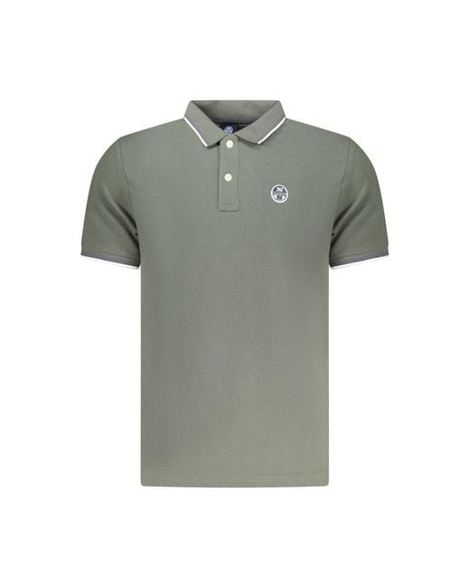 North Sails Green Verde Cotton Men Polo for men