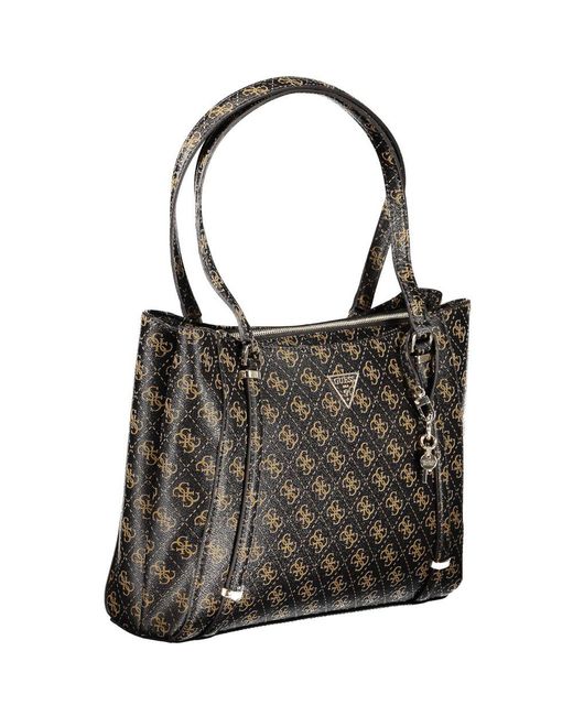 Guess Black Brown Polyethylene Handbag for men