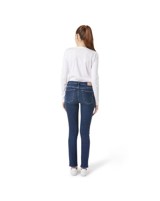 Gas Blue Cotton Slim Fit Jeans