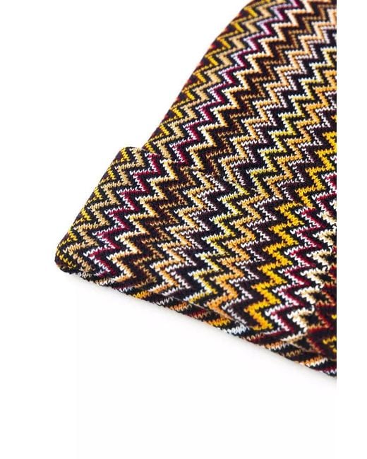 Missoni Brown Multicolor Wool Men Hat
