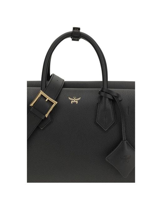 MCM Black Calf Leather Bos Taurus Handbag