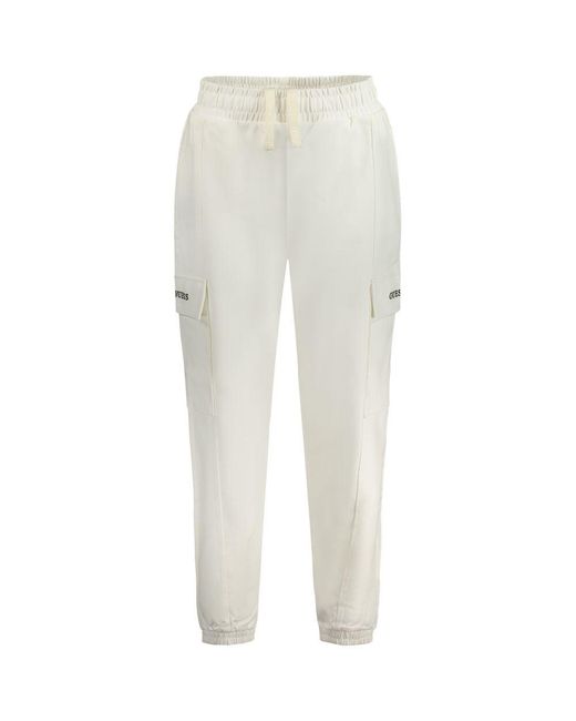 Guess White Cotton Sweatpant