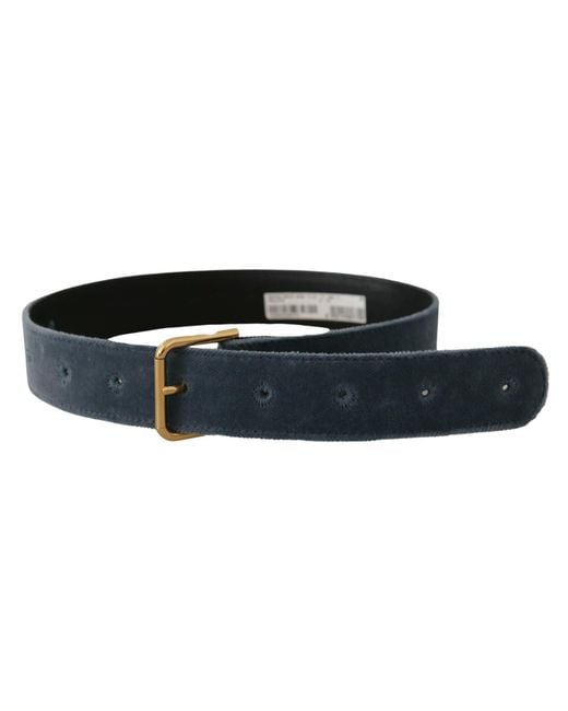 Dolce & Gabbana Black Elegant Velvet Designer Belt