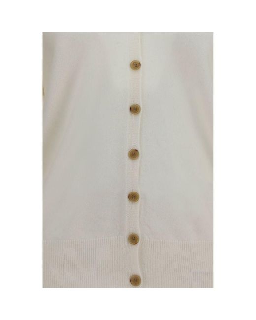 Lisa Yang White Beige Cashmere Cardigan