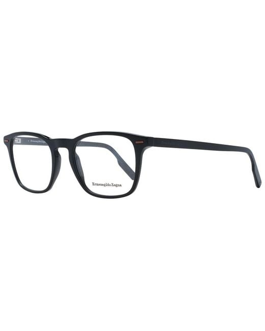 Zegna Black Plastic Glasses (Frames) for men