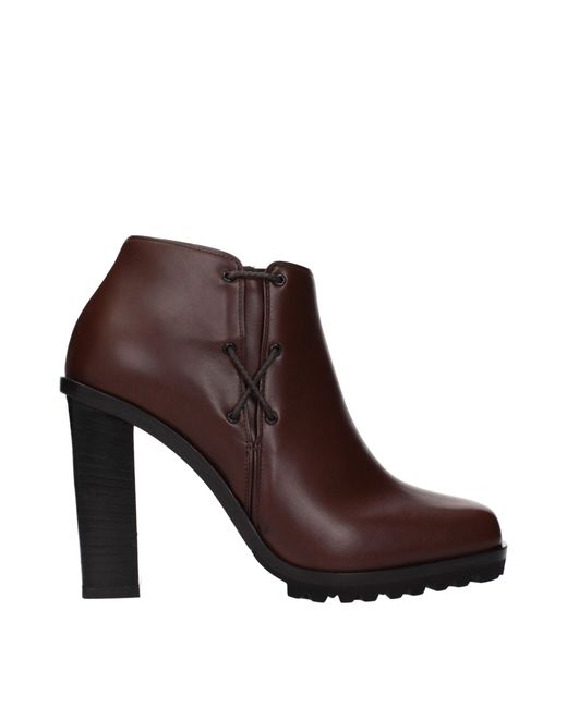 Max Mara Brown Braidy Ankle Boots Leather/Walnut