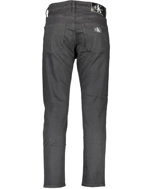 Calvin Klein Gray Black Cotton Jeans & Pant for men