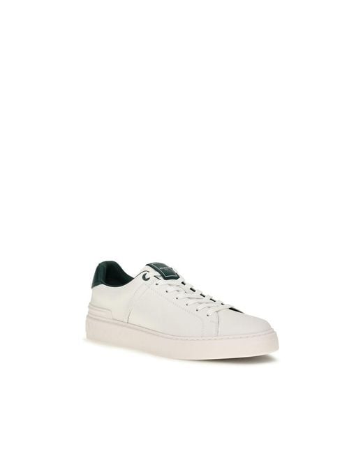 Balmain White Calf Leather Bos Taurus Sneakers for men