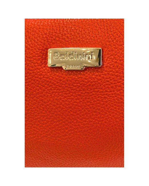 Baldinini Red Orange Leather Handbag