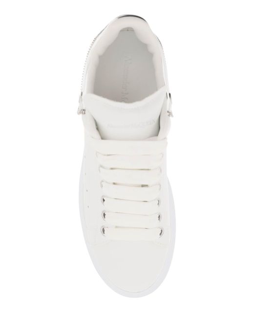 Alexander McQueen White Oversized Leather Sneakers