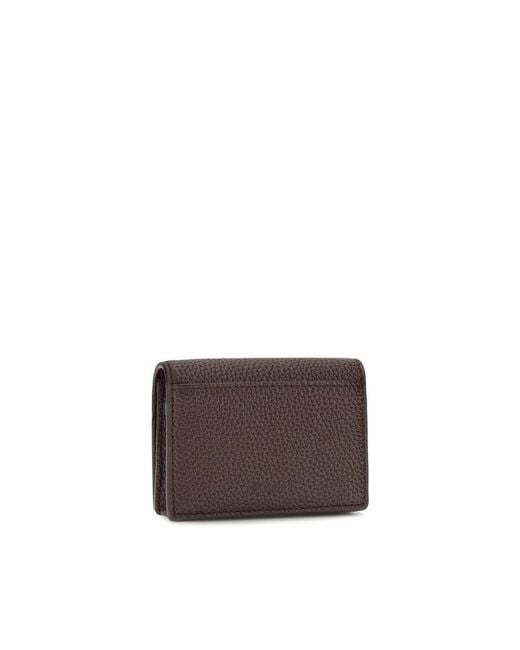Ganni Brown Recycled Polyester Wallet