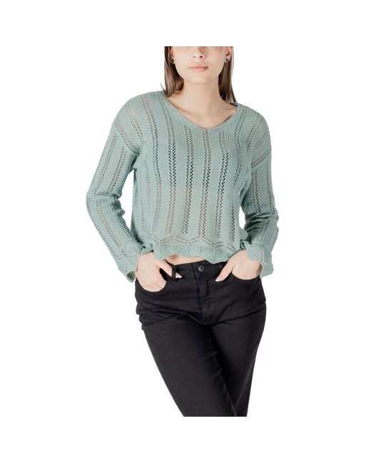 ONLY Blue Turquoise Recycled Cotton Sweatshirt