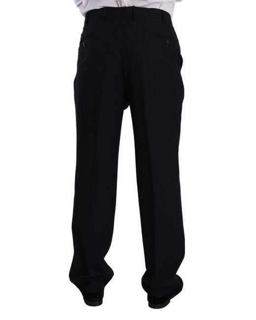 Domenico Tagliente Black Polyester Single Breasted Formal Suit for men
