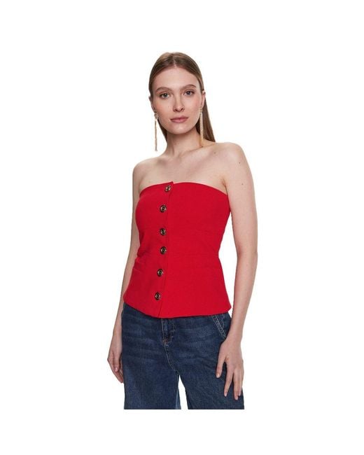 Pinko Red Polyester Top & T-Shirt