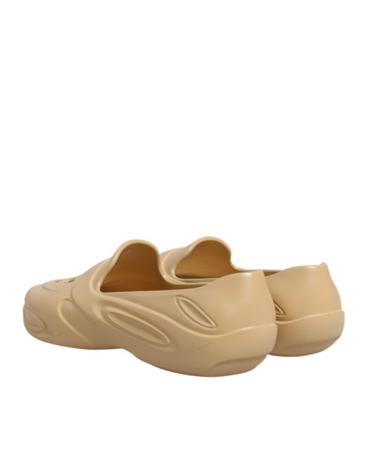 Dolce & Gabbana Natural Beige Rubber Slides Low Top Sneakers Shoes for men