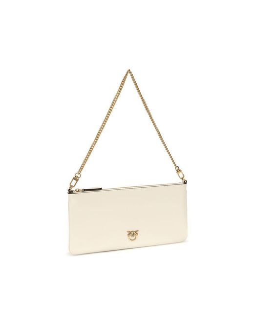 Pinko Natural Calf Leather Bos Taurus Shoulder Bag