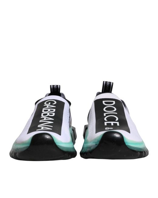 Dolce & Gabbana Green Sorrento Slip On Sneakers Shoes for men