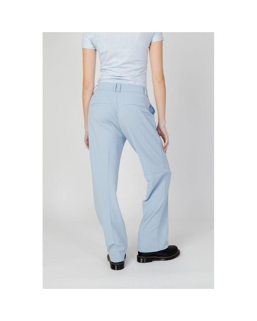 ONLY Blue Polyester Casual Pants