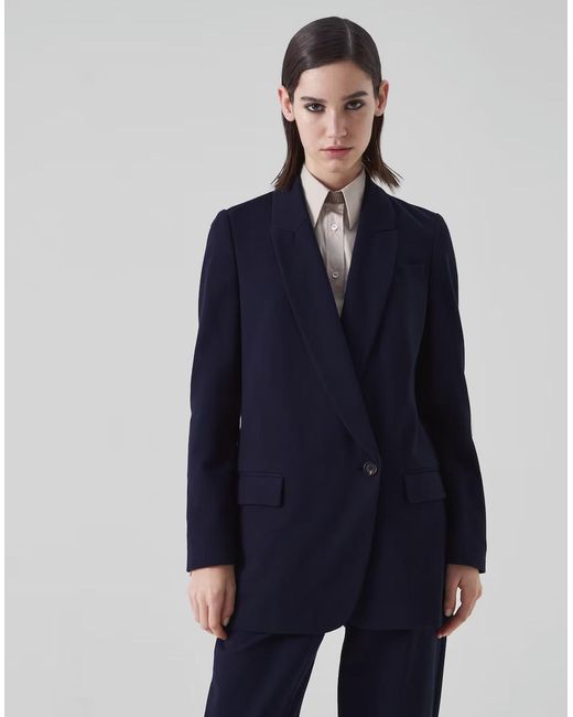 Brunello Cucinelli Blue Cotton Blazer