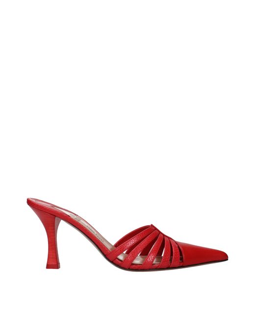 Paris Texas Red Sandals Nadia Lee Cohen Donna Leather