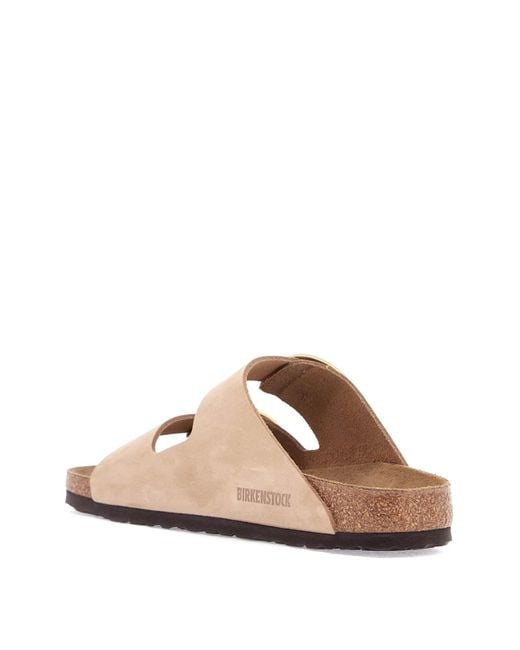 Birkenstock Multicolor Nubuck Leather Sandals Sandcastle With Golden Buckles