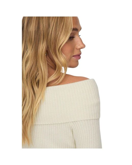 ONLY Natural Cream Viscose Sweater