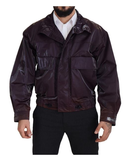Dolce & Gabbana Blue Elegant Biker Jacket for men