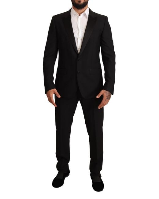 Dolce & Gabbana Wool Tuxedo 2 Piece Set Martini Suit in Black for Men ...