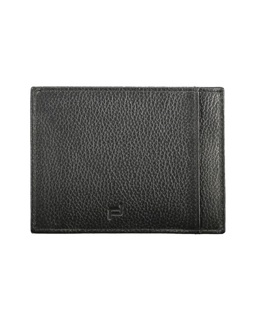 Porsche Design Gray Black Leather Wallet for men