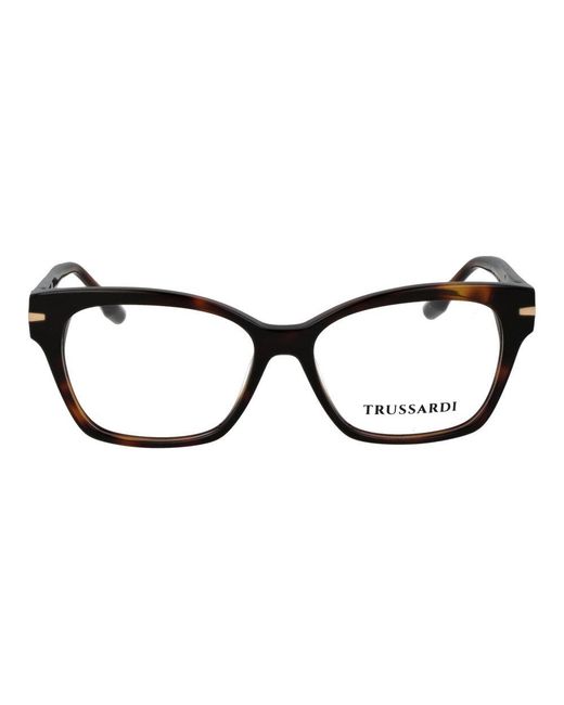 Trussardi Black Brown Acetate Glasses (frames)