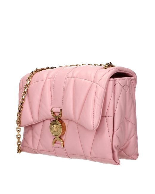 Versace Pink Leather Shoulder Bag