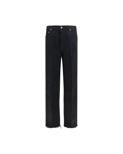 Rick Owens Black Cotton Flared Jeans for men