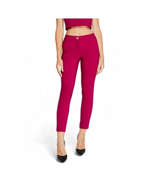 Rinascimento Red Polyester Jeans & Pant