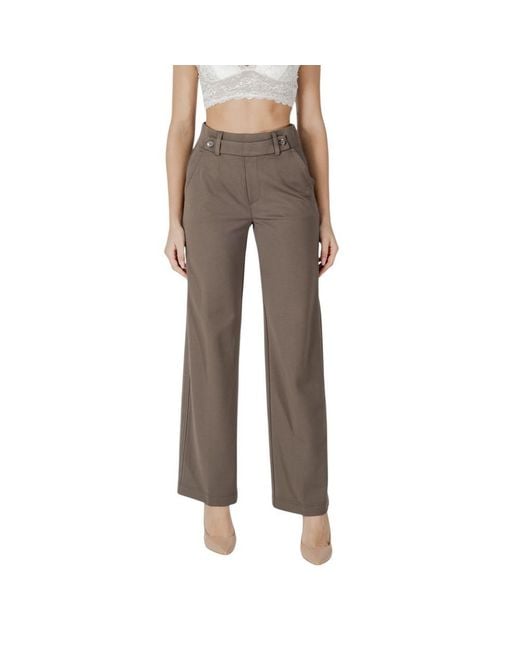 Street One Natural Gray Viscose Jeans & Pant