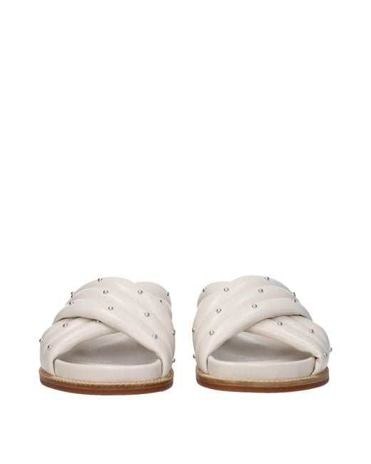 Fabiana Filippi White Studded Leather Sandals