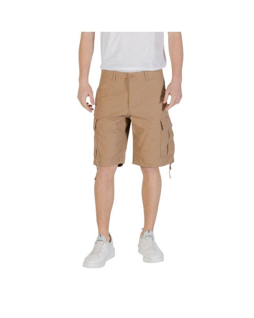 Jack & Jones Natural Beige Cotton Bermuda for men