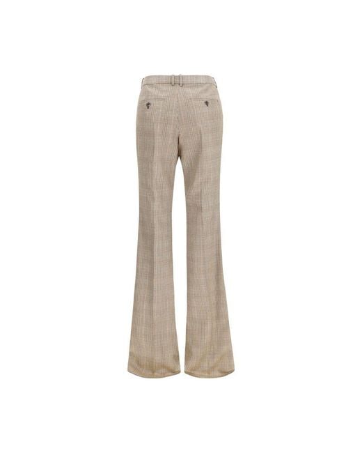 Saint Laurent Natural Beige Wool Oves Aries Flared Pants