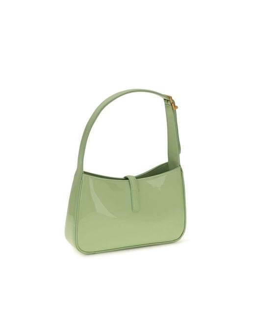 Saint Laurent Green Bicolor Calf Leather Bos Taurus Shoulder Bag