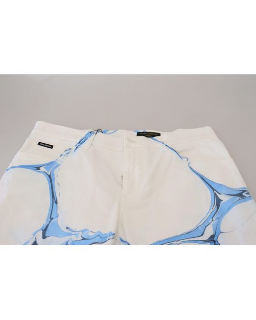 Dolce & Gabbana Blue Printed Slimfit Jeans for men