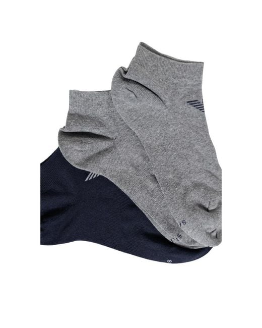 Emporio Armani Blue Cotton Socks for men