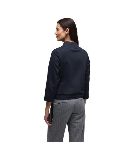Street One Blue Polyester Sweatshirt