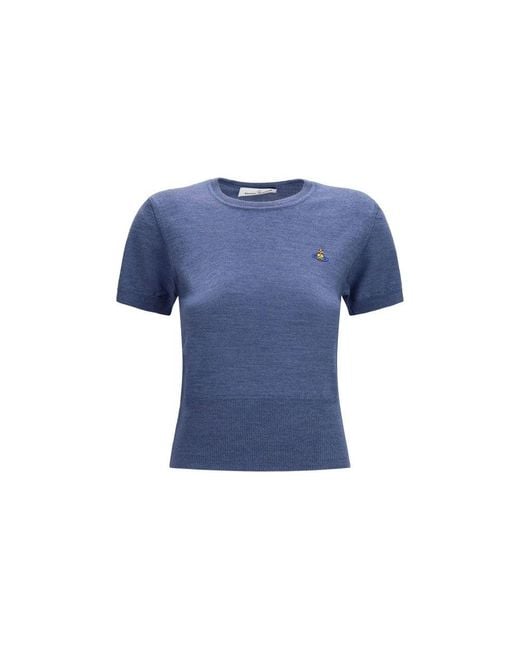 Vivienne Westwood Blue Wool Oves Aries Sweatshirt