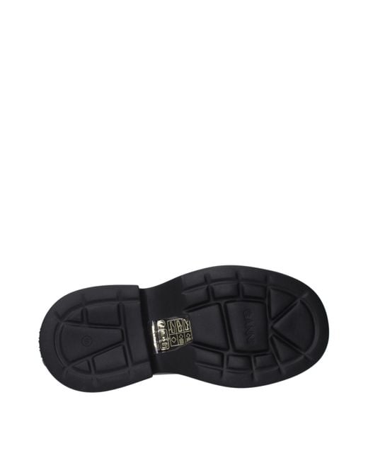 Ganni Black Brown Leather Ankle
